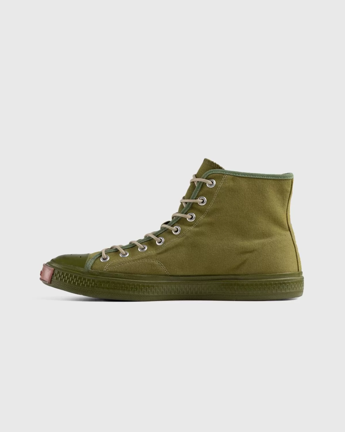 Männer Acne Studios Ballow High-Top-Sneaker Olivgrun