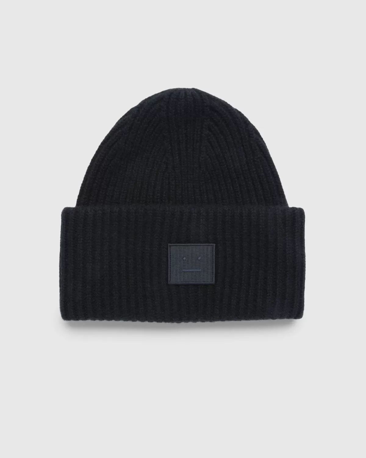 Männer Acne Studios Beanie Mit Grosem Gesicht Und Logo, Schwarz