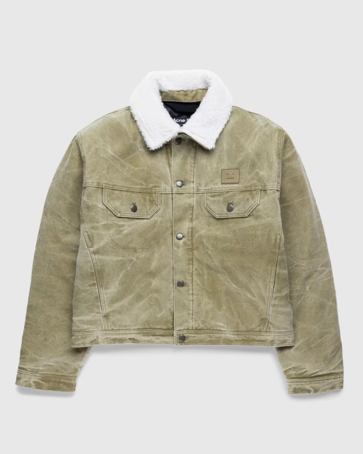 Canvas-Gepolsterte Jacke Khaki Beige>Acne Studios Clearance