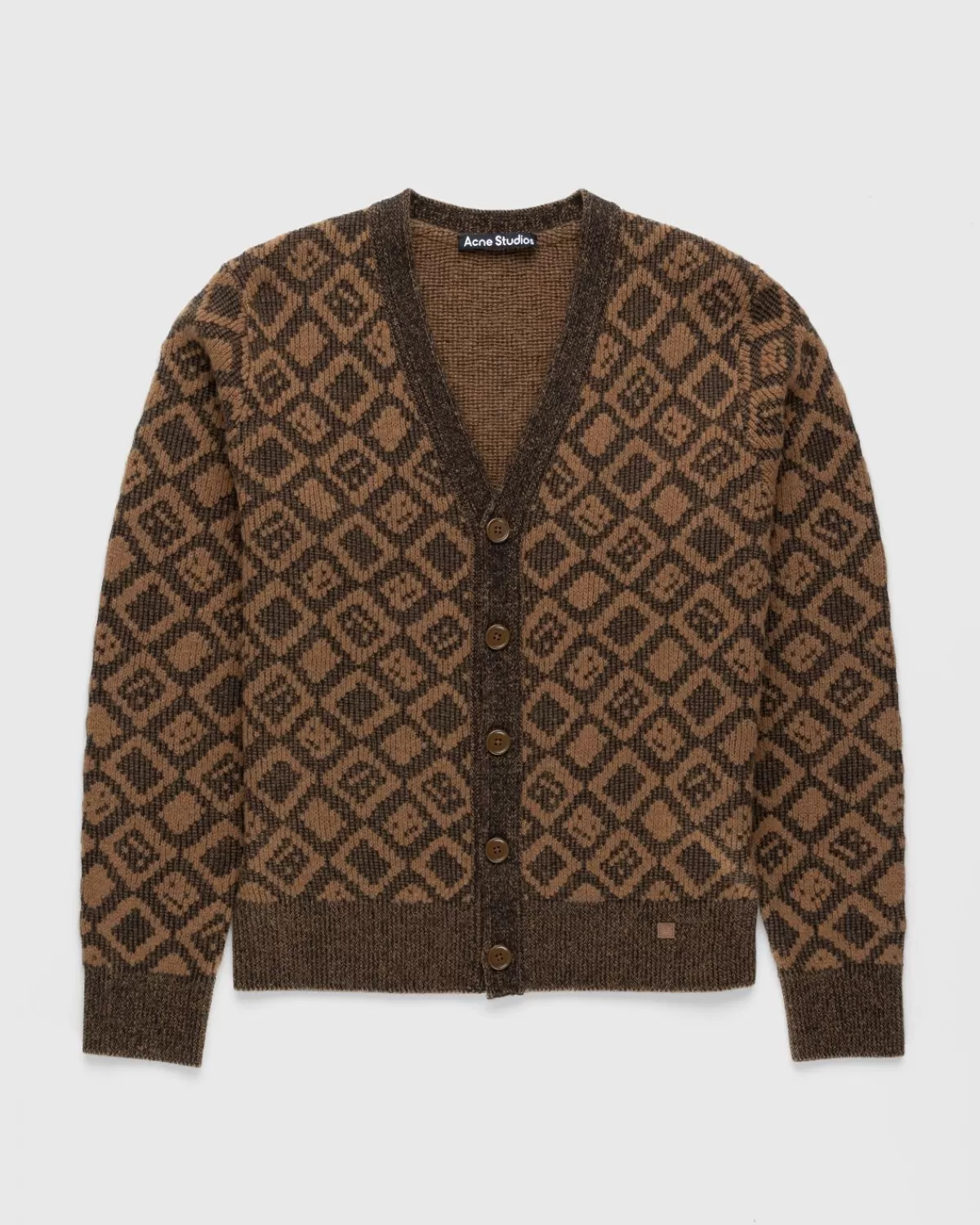 Face Tiles Cardigan Toffee Brown>Acne Studios Sale