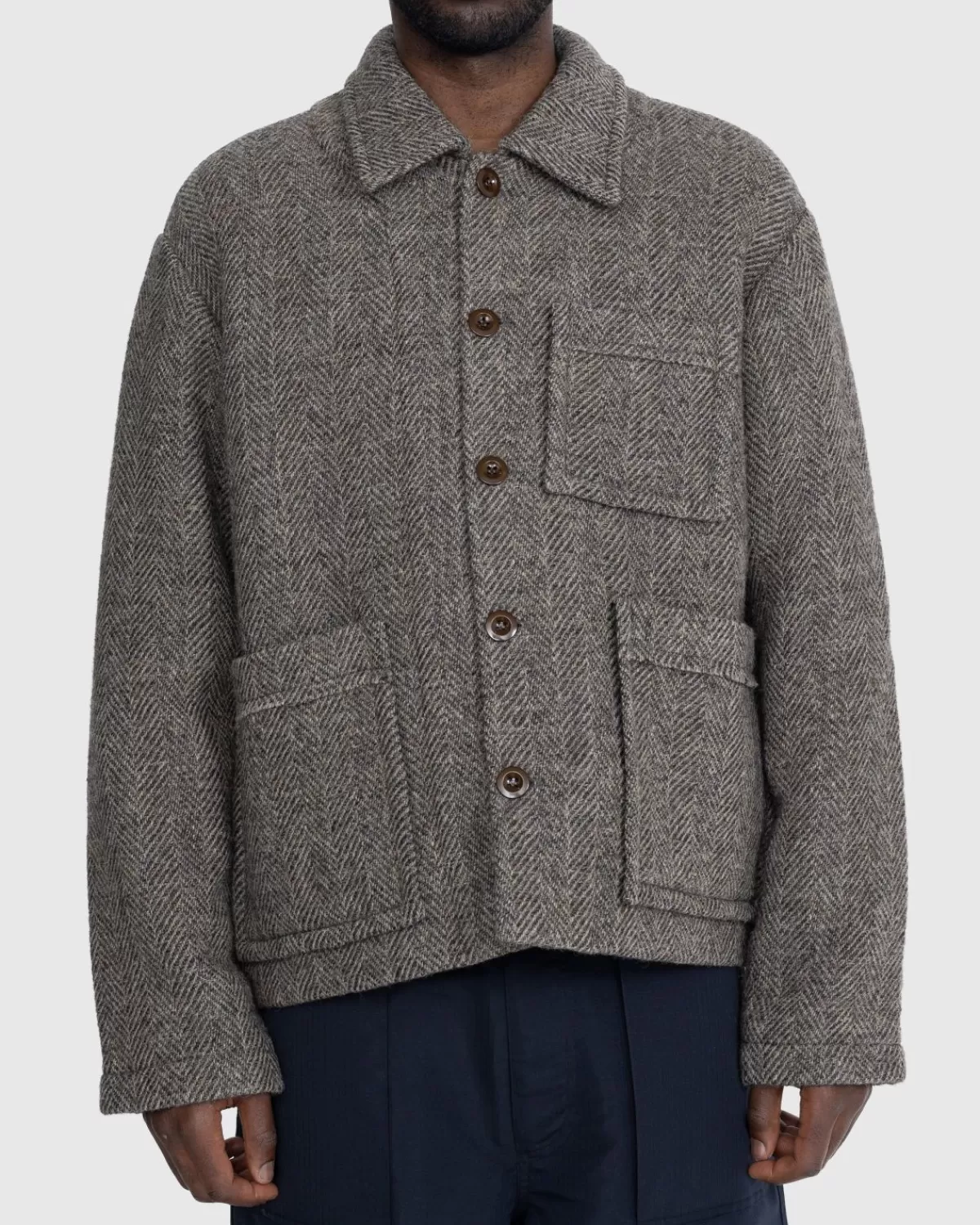 Fischgratenjacke Grau Melange>Acne Studios Flash Sale