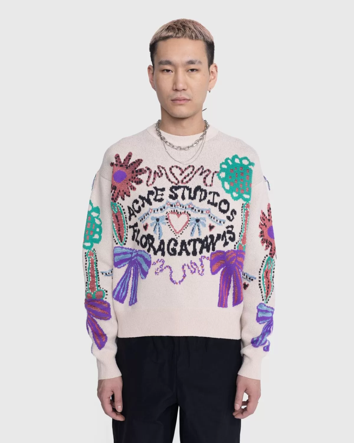 Floragatan Jacquard-Pullover Multi>Acne Studios Discount