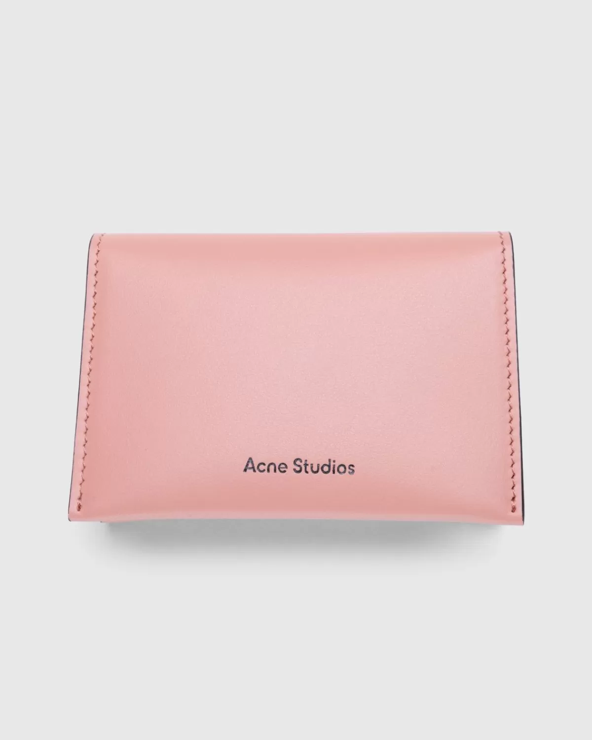 Männer Acne Studios Gefaltetes Kartenetui Aus Leder In Lachsrosa