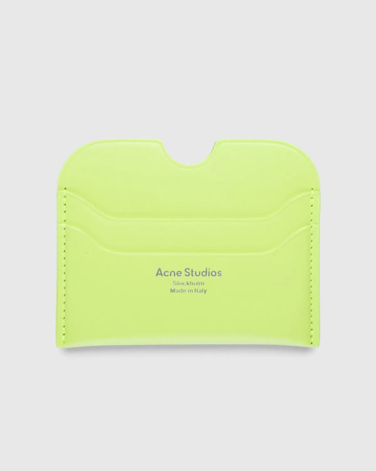 Männer Acne Studios Kartenetui Aus Leder In Limettengrun