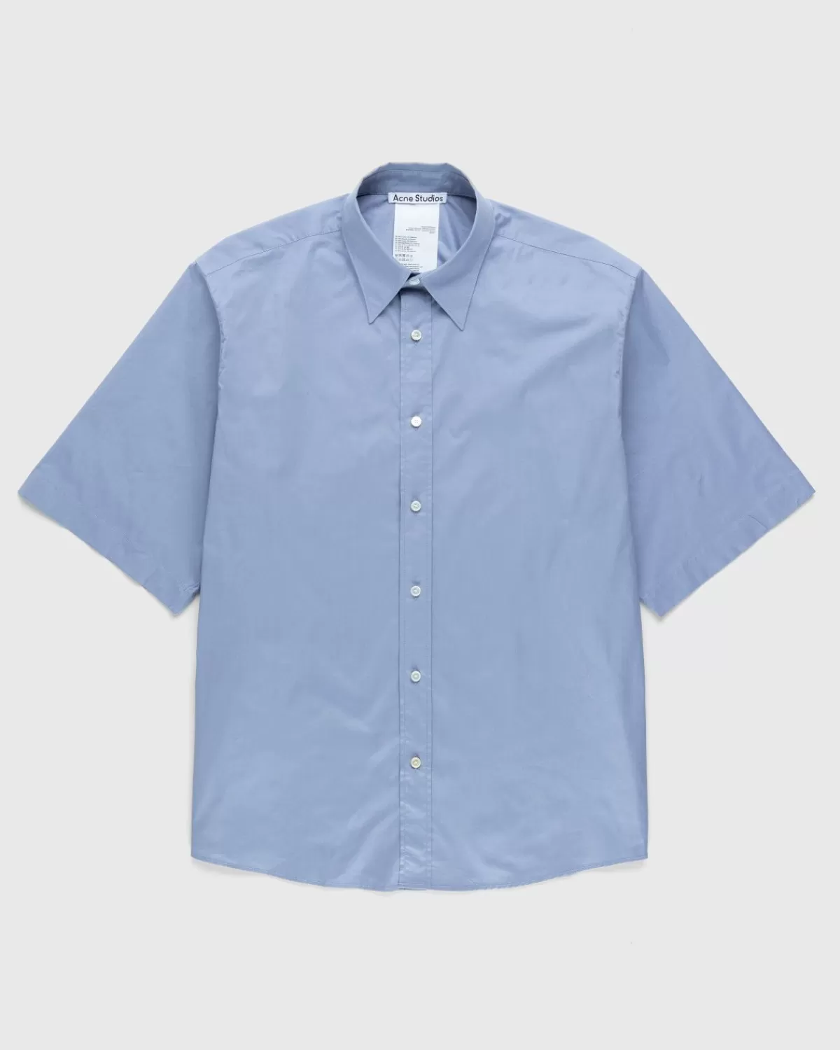 Kurzarm-Knopfe In Dusty Blue>Acne Studios Clearance