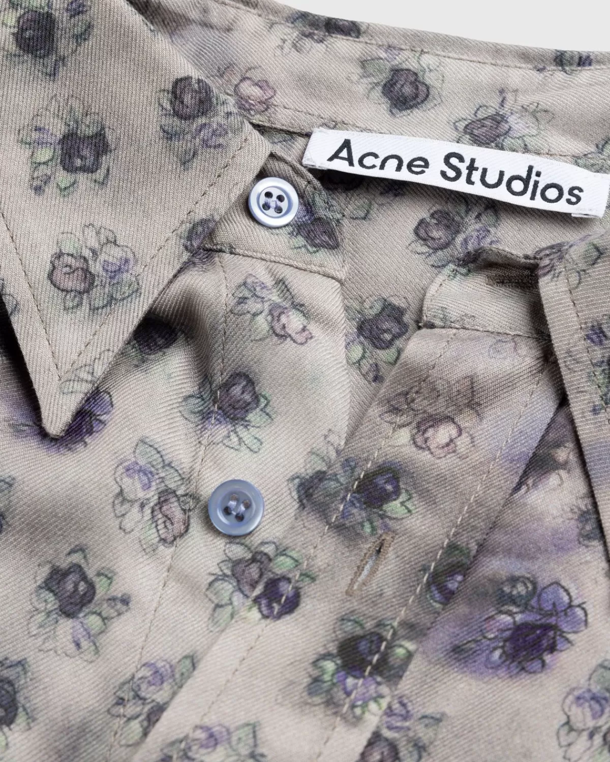 Kurzarmliges Hemd Mit Knopfen In Grau>Acne Studios Store