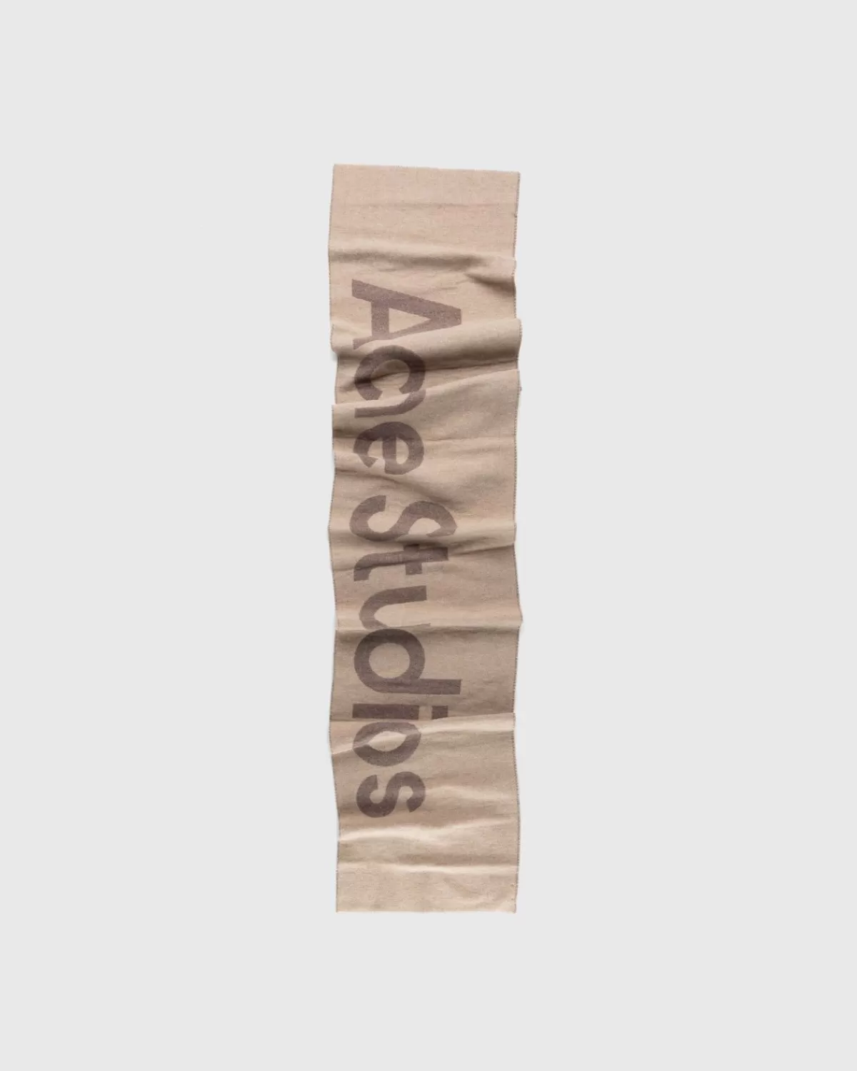 Männer Acne Studios Logo-Jacquard-Schal Kamelbraun