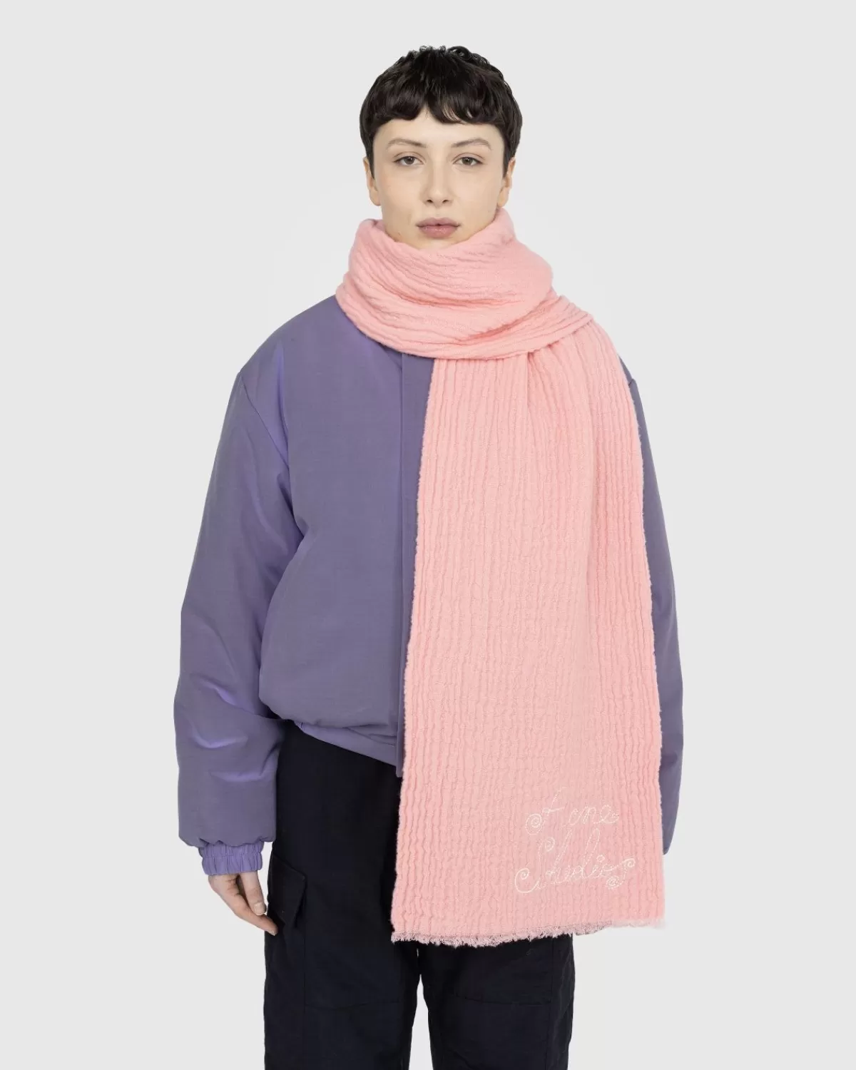 Männer Acne Studios Logo-Schal Pink