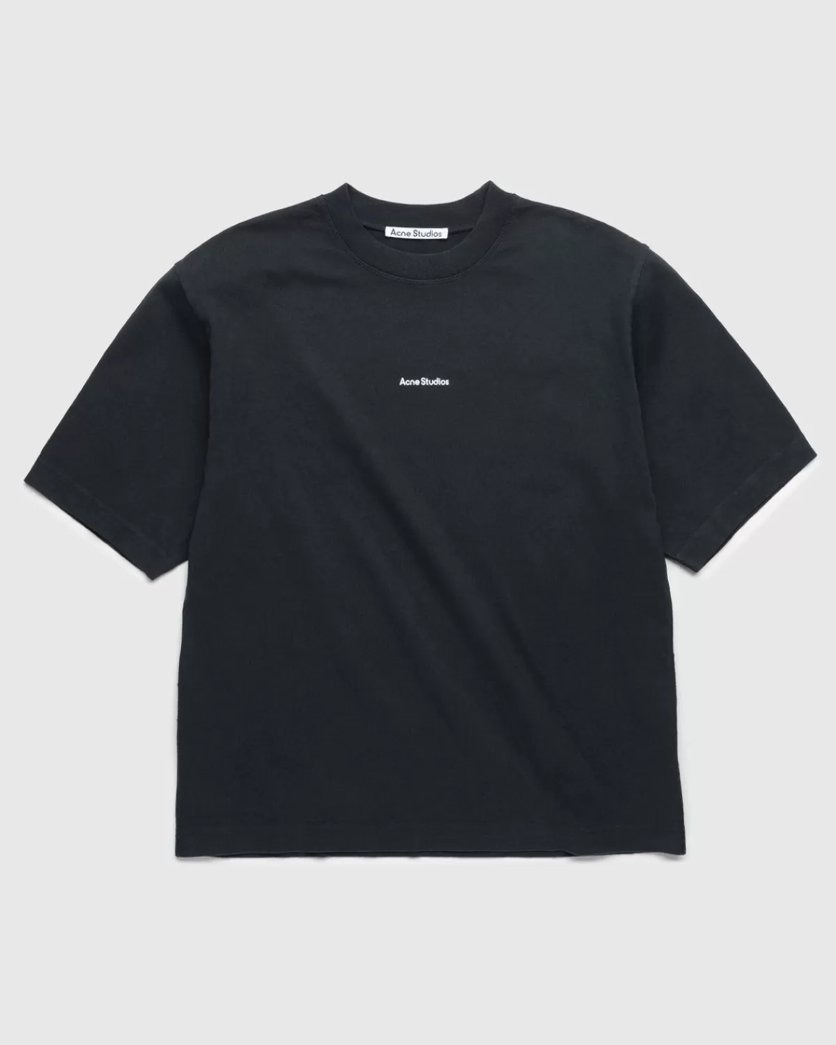 Männer Acne Studios Logo-T-Shirt Aus Bio-Baumwolle Schwarz