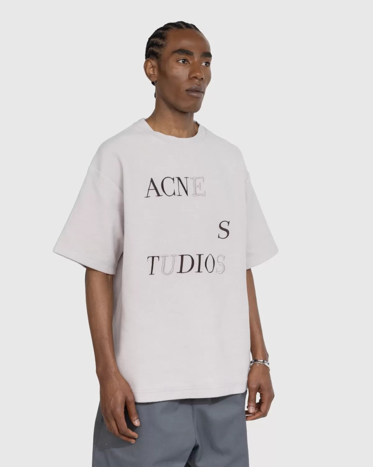 Männer Acne Studios Logo-T-Shirt Beige