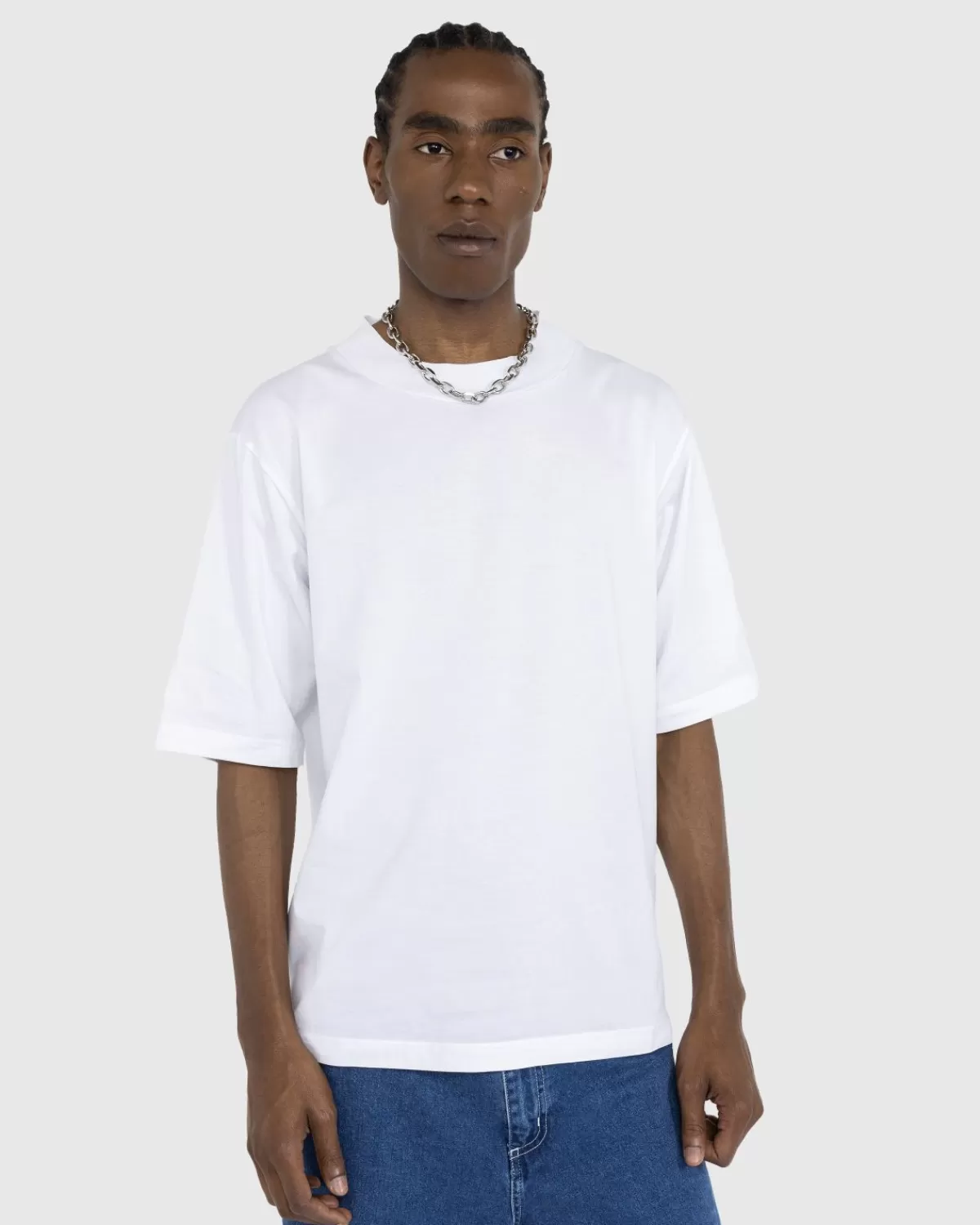 Männer Acne Studios Rundhals-T-Shirt Optic White