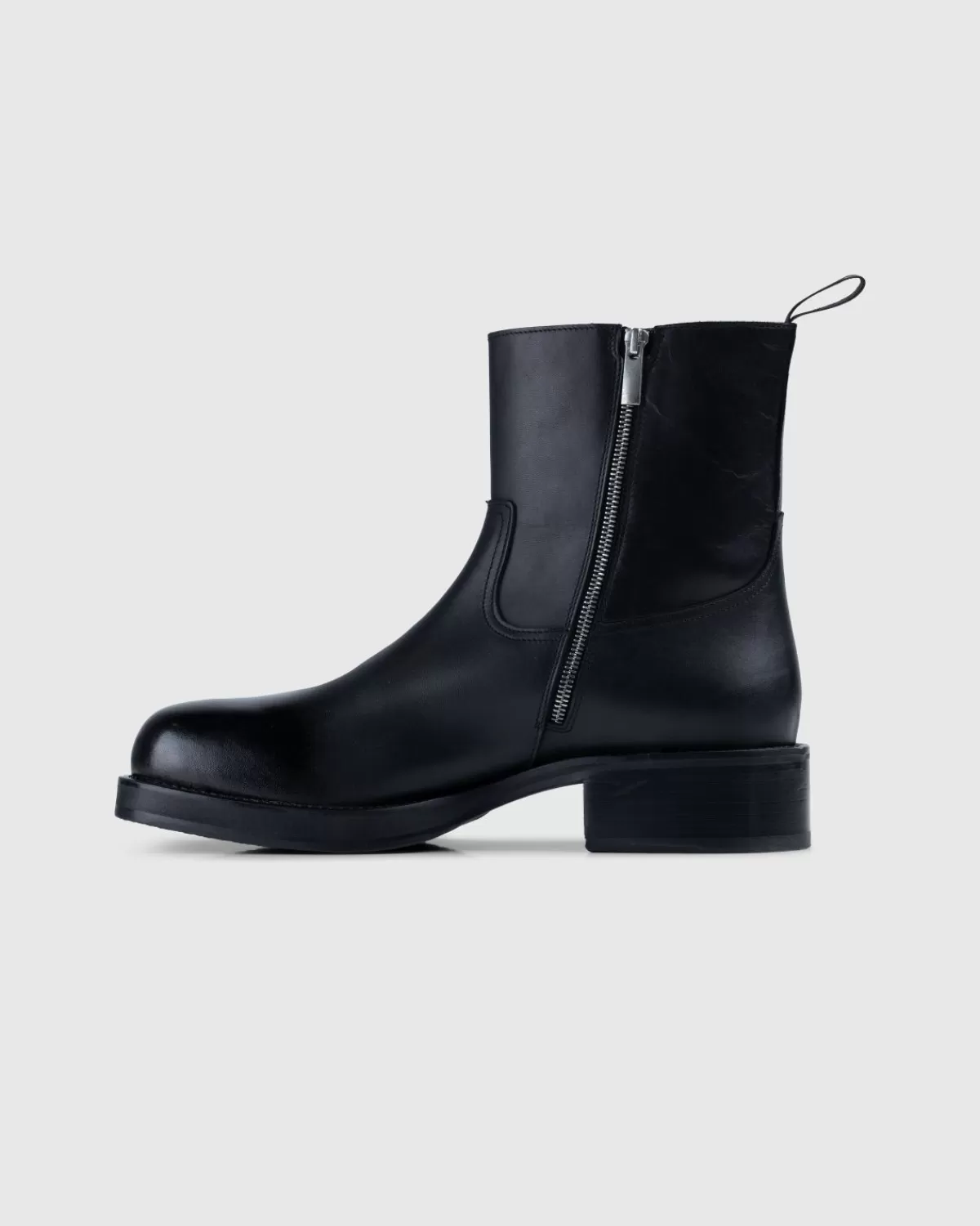 Männer Acne Studios Stiefeletten Aus Gespruhtem Leder Schwarz