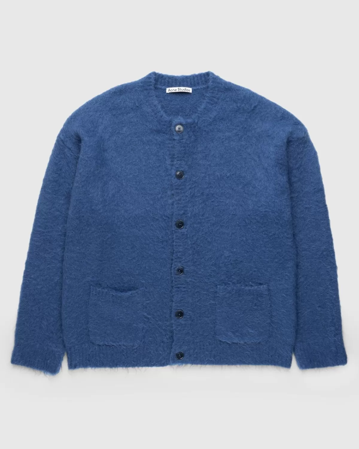 Strickjacke Aus Gebursteter Wolle, Blau>Acne Studios Best Sale