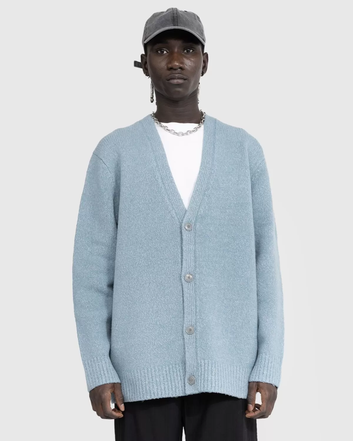 Strickjacke Aus Wollmischung Mineralblau>Acne Studios New