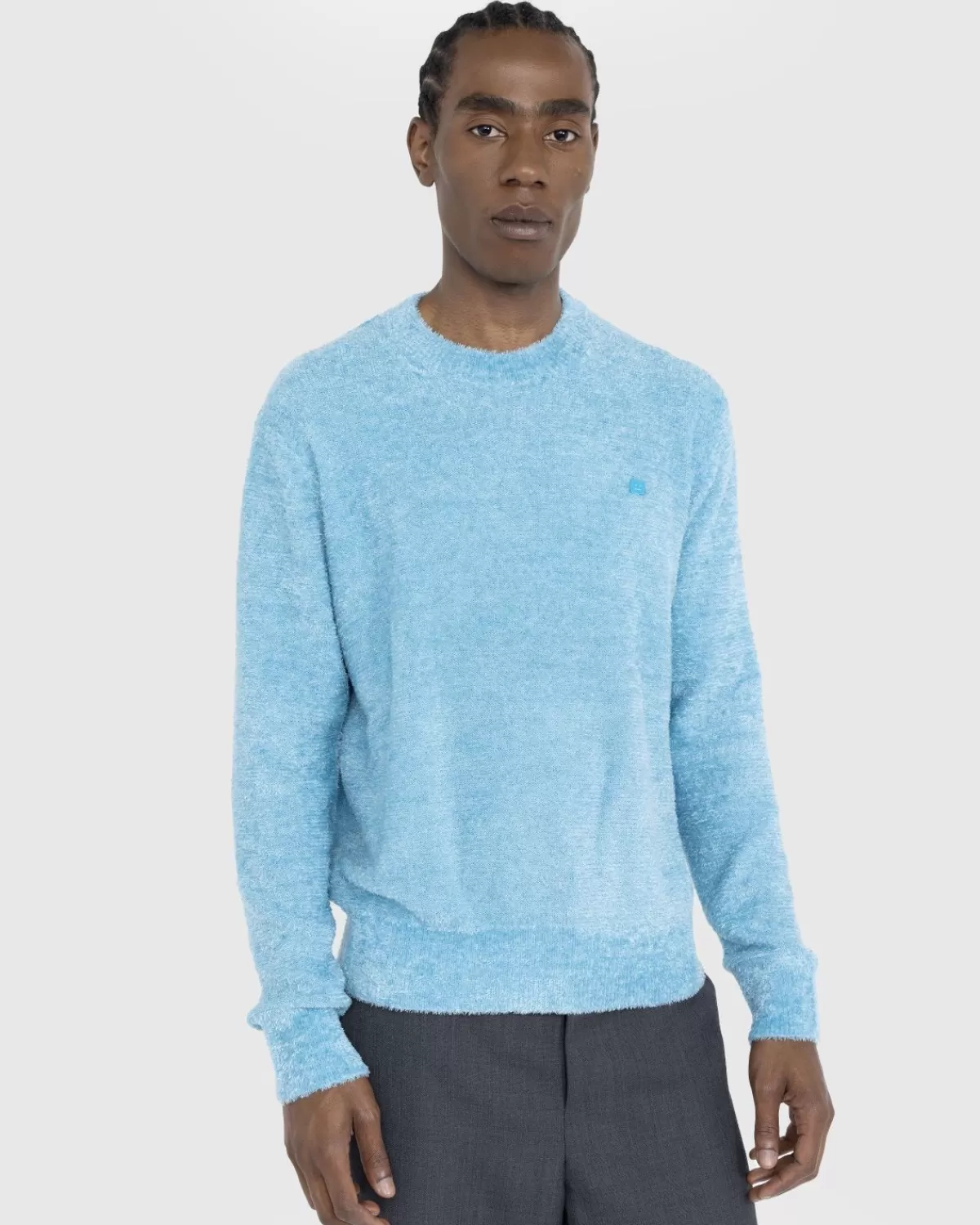 Strukturierter Pullover Teal Blue>Acne Studios Best Sale