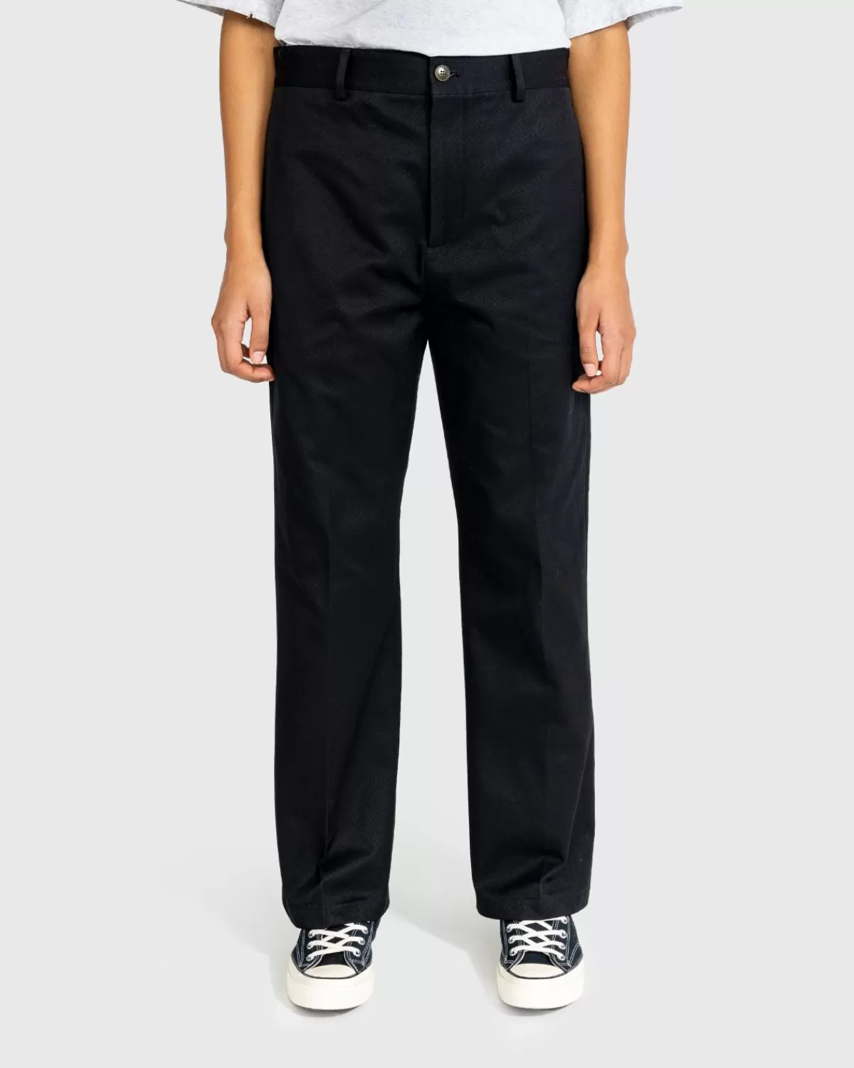 Twill-Hose Schwarz 1>Acne Studios Cheap