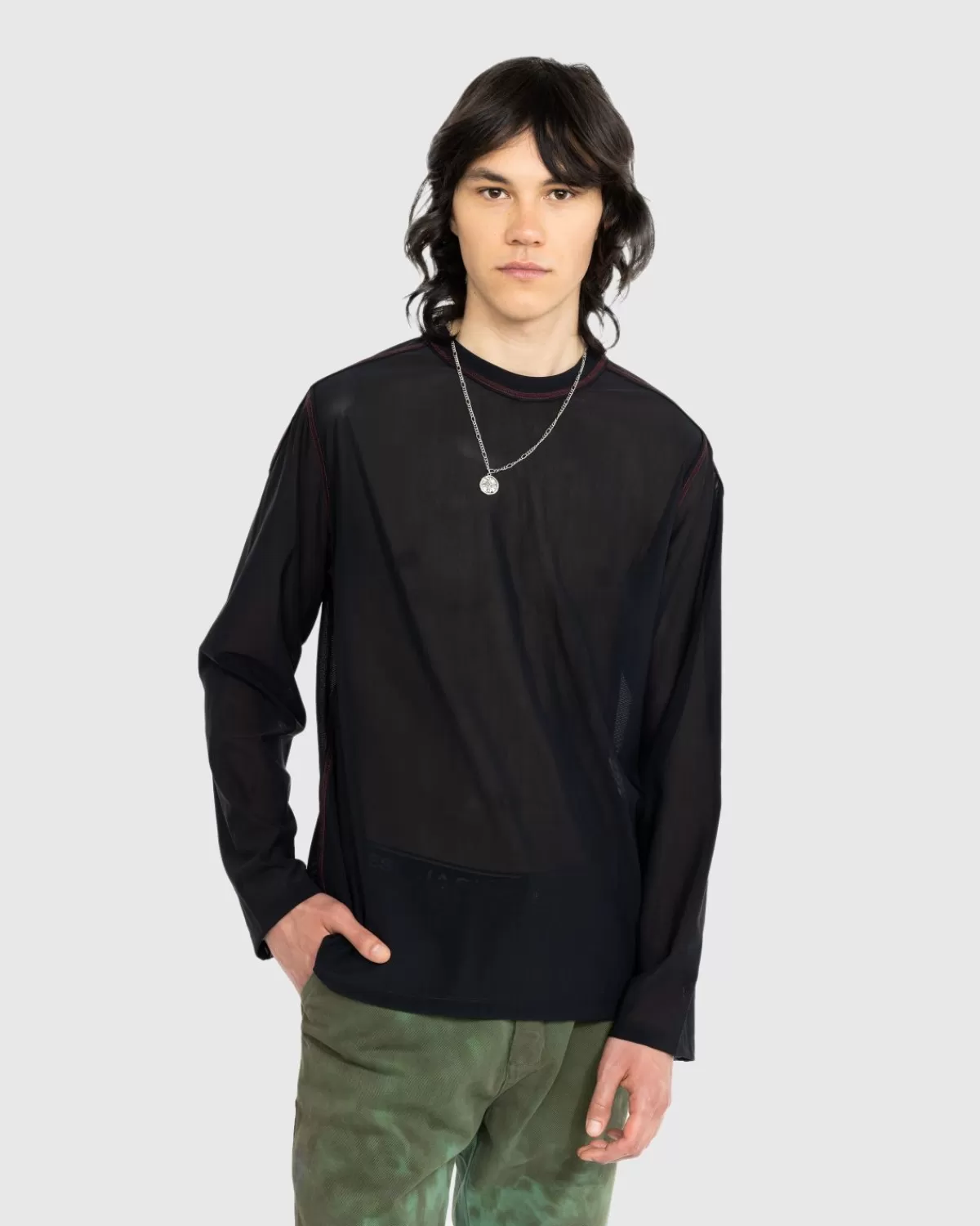 Boxed Mesh Pullover Schwarz>AFFXWRKS Sale