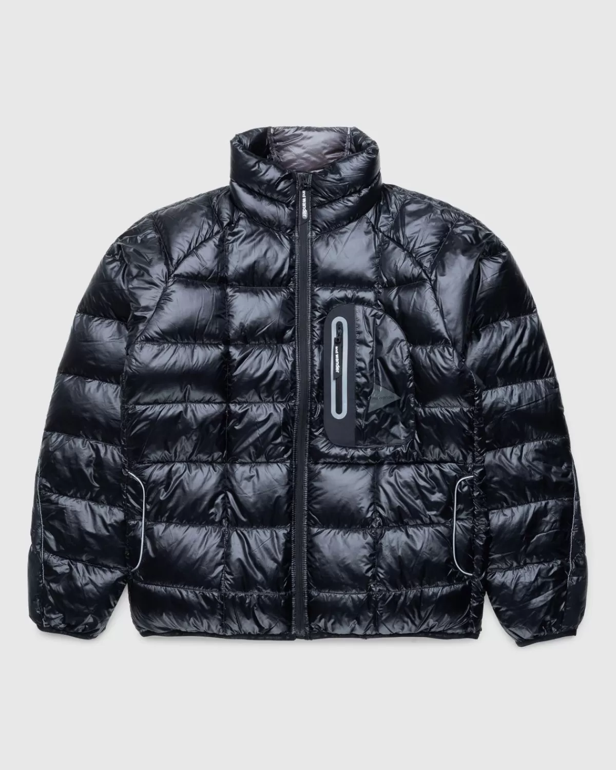 Diamond Stitch Daunenjacke Schwarz>And Wander Cheap