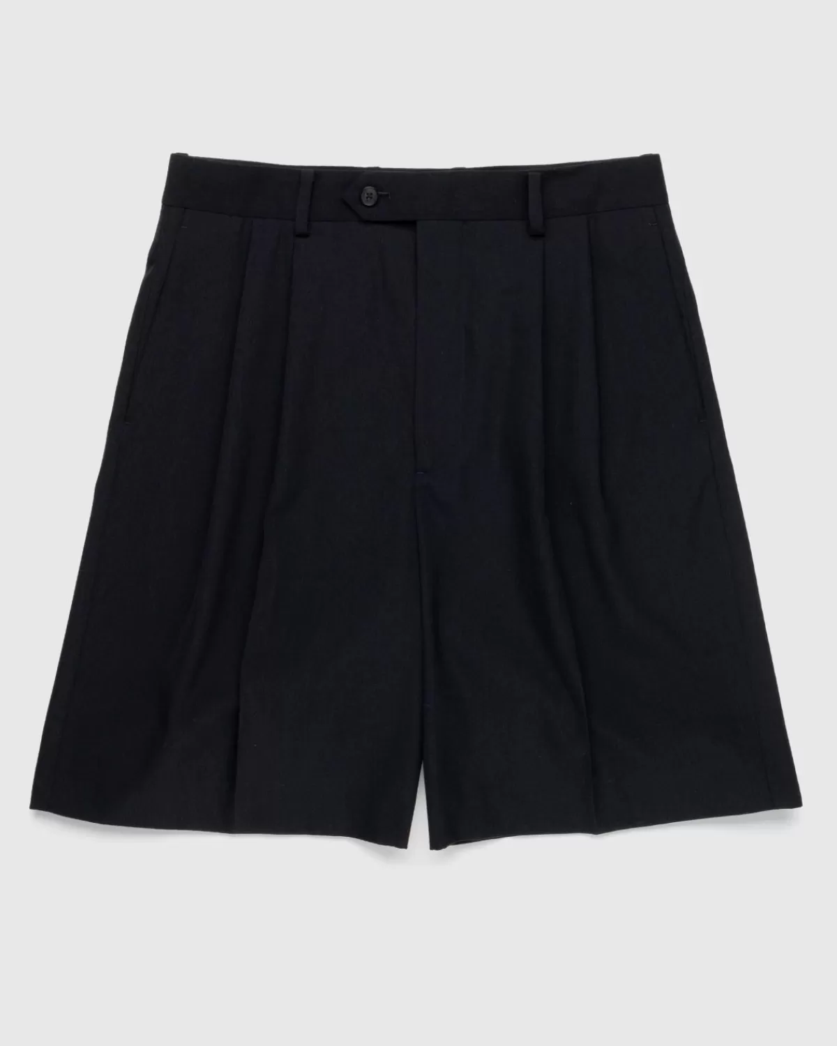 Leichte Woll-Max-Gabardine-Shorts Schwarz>Auralee Store