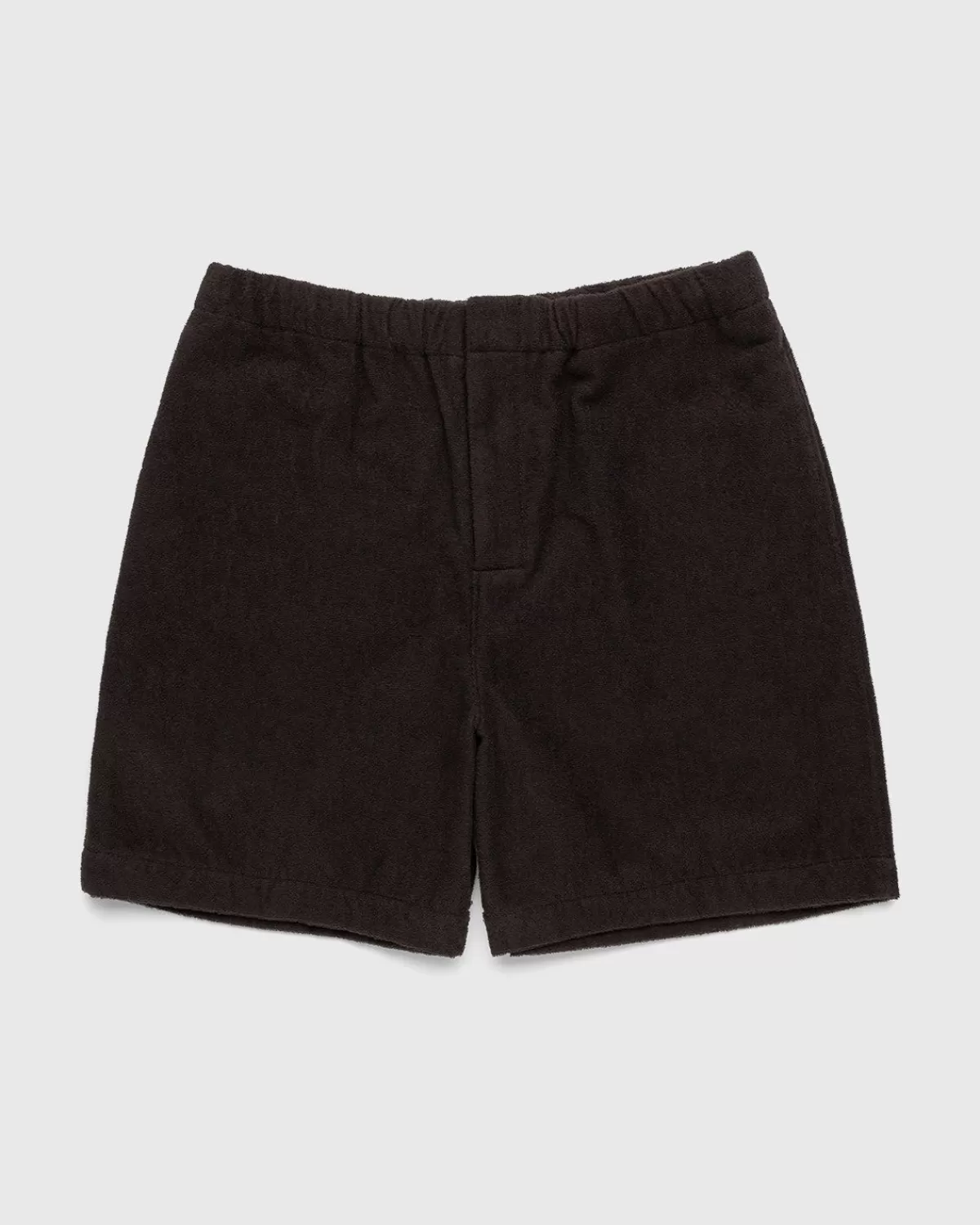 Shorts Aus Baumwollfrottee Braun>Auralee Shop