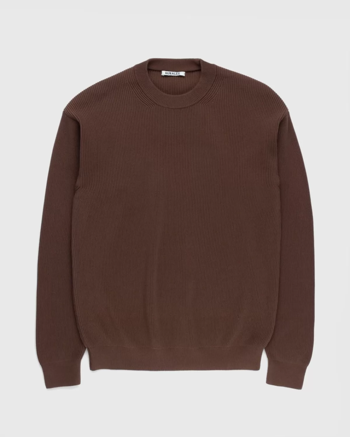 Super Hard Twist Rib Knit Brown>Auralee Flash Sale