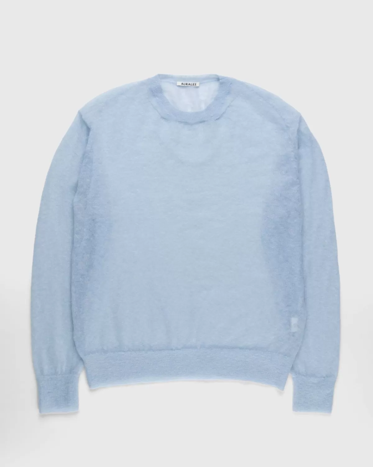 Transparenter Kid-Mohair-Strick In Hellblau>Auralee Outlet