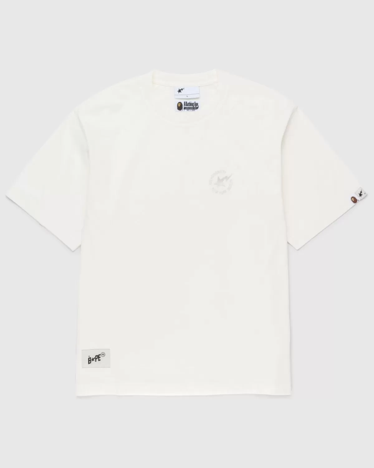 Männer BAPE X Highsnobiety Heavy Washed T-Shirt Elfenbein