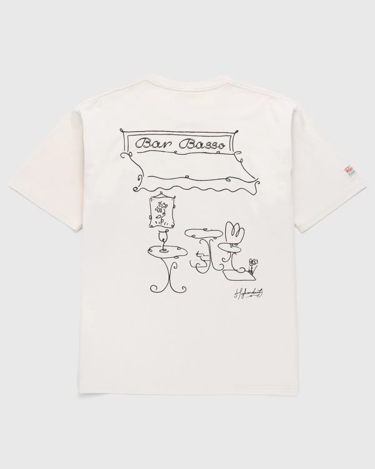 Männer Bar Basso X Highsnobiety Illustriertes Grafik-T-Shirt Eggshell