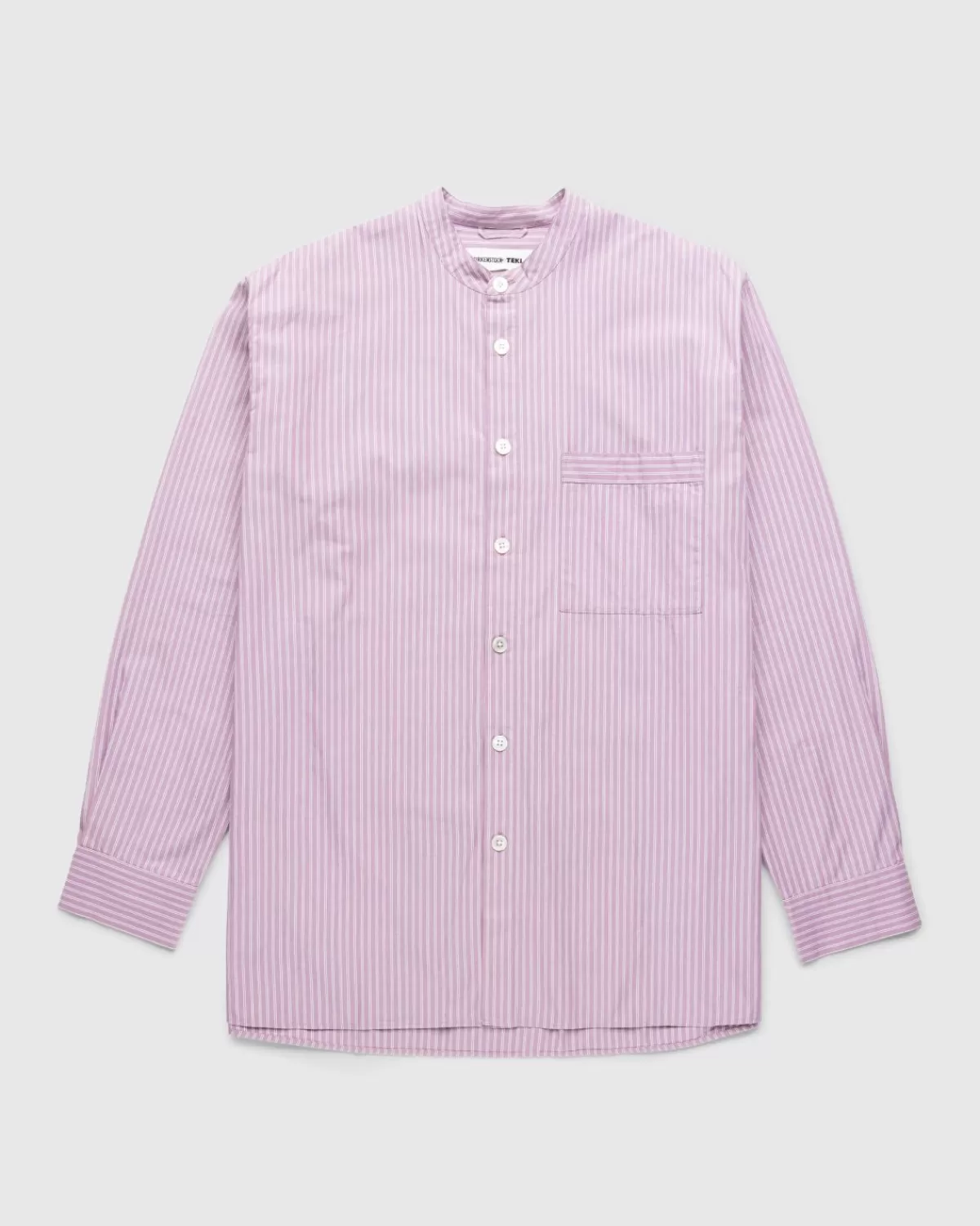 X Tekla Popeline-Pyjama-Hemd, Mauve-Streifen>Birkenstock Clearance