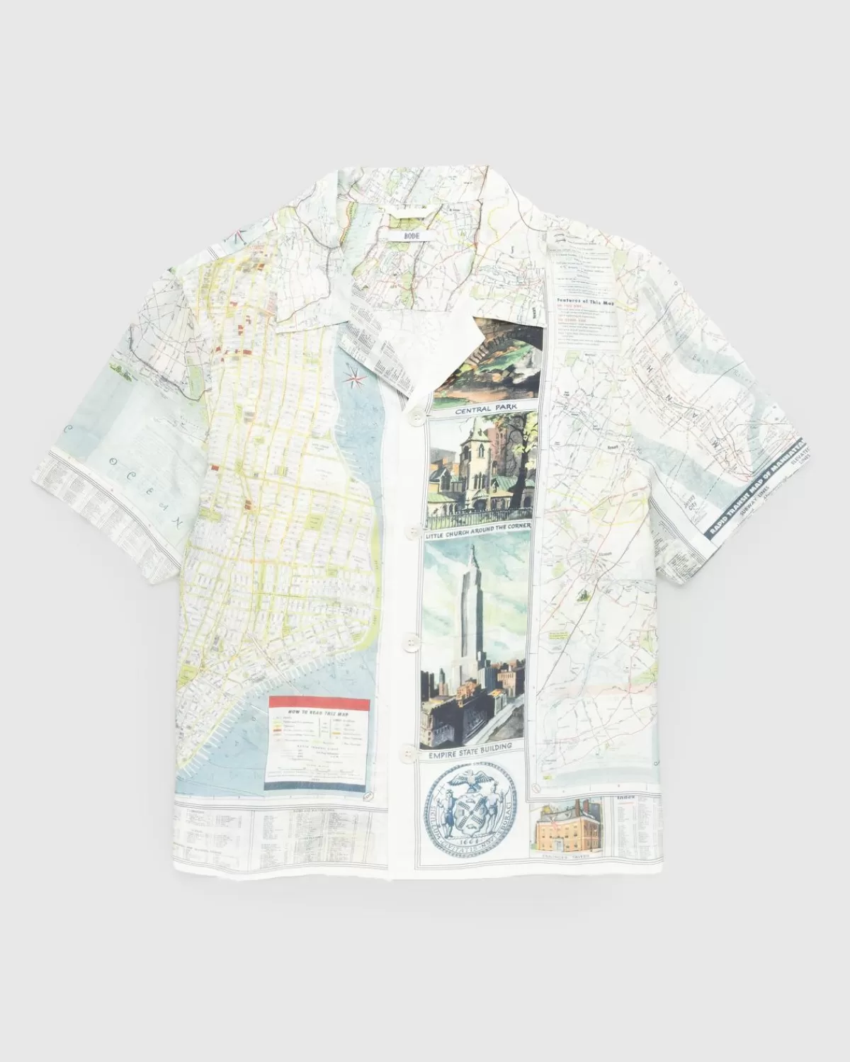 New York City Map Kurzarmhemd Multi>Bode Flash Sale