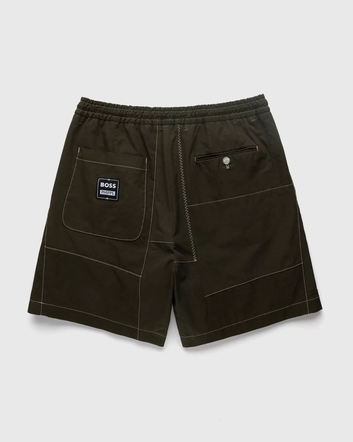 X Phipps Baumwollshorts Mit Geknopftem Saum Dunkelgrun>BOSS Discount