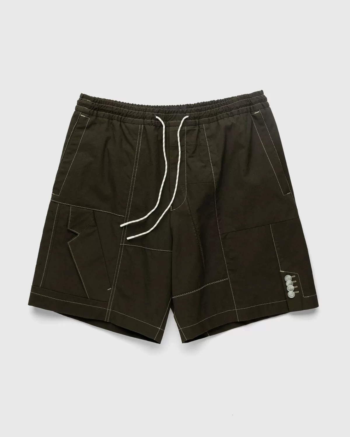 X Phipps Baumwollshorts Mit Geknopftem Saum Dunkelgrun>BOSS Discount