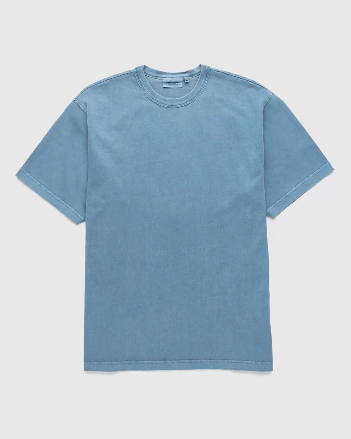 Männer Carhartt WIP S/S Taos T-Shirt Vancouver Blue/Stuckgefarbt