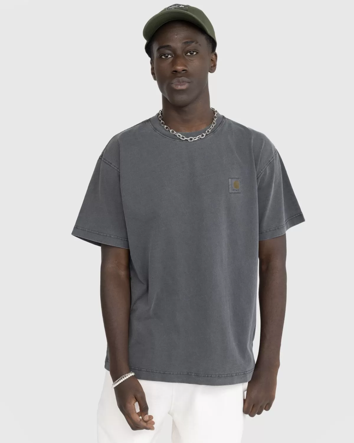 Männer Carhartt WIP Vista T-Shirt Vulcan/Stuckgefarbt