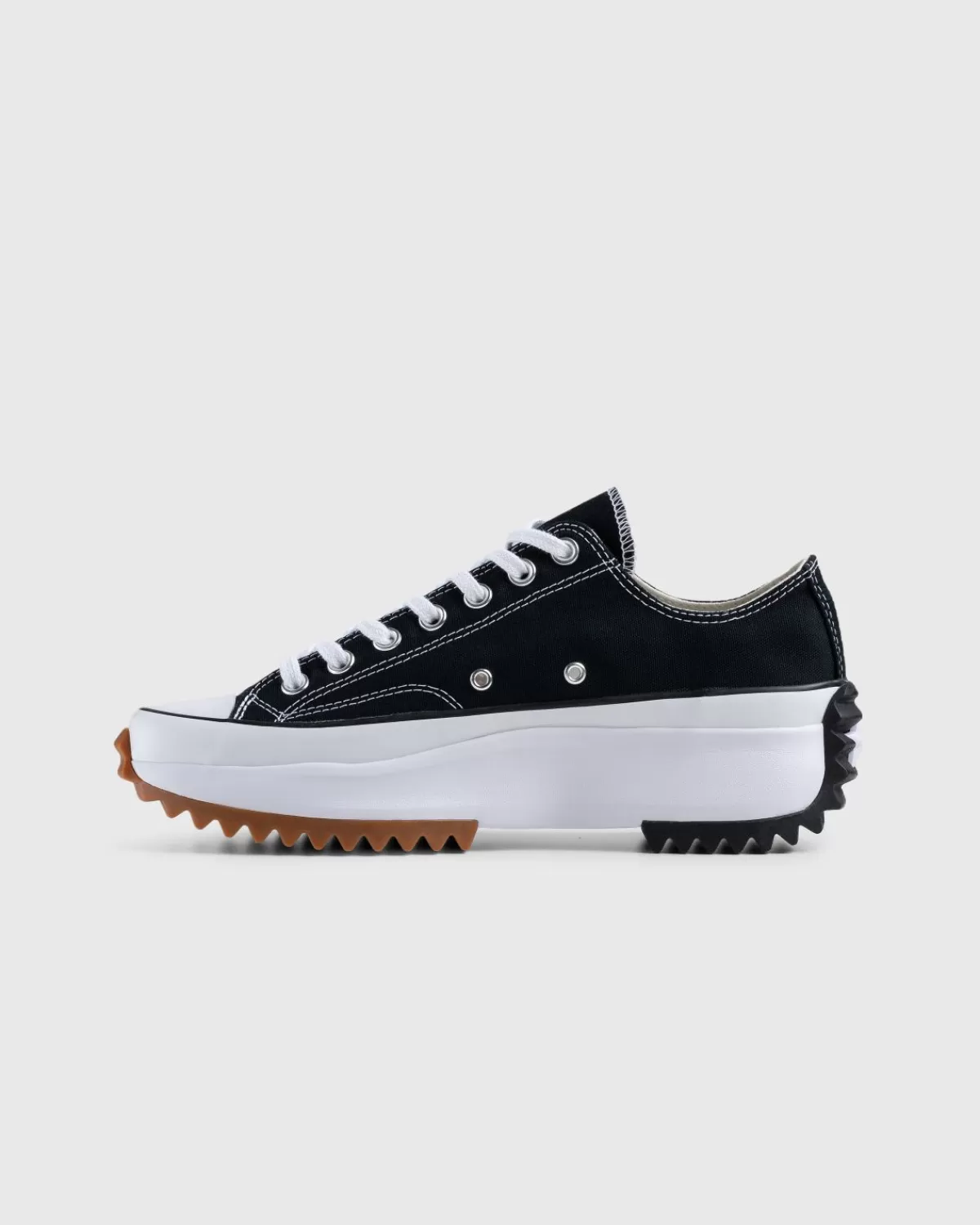 Männer Converse Run Star Hike Canvas Platform Low Schwarz/Weis/Gummi