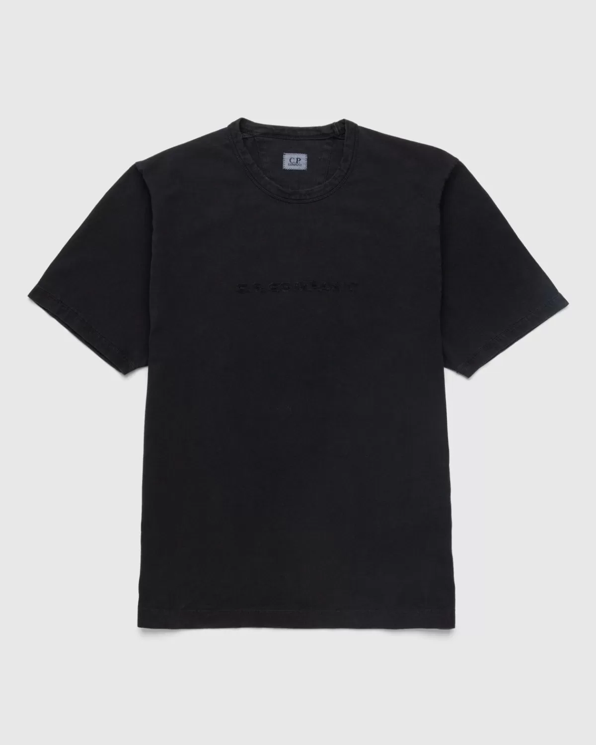 Männer C.P. Company Cp Company 1020 Jersey Logo T-Shirt Schwarz