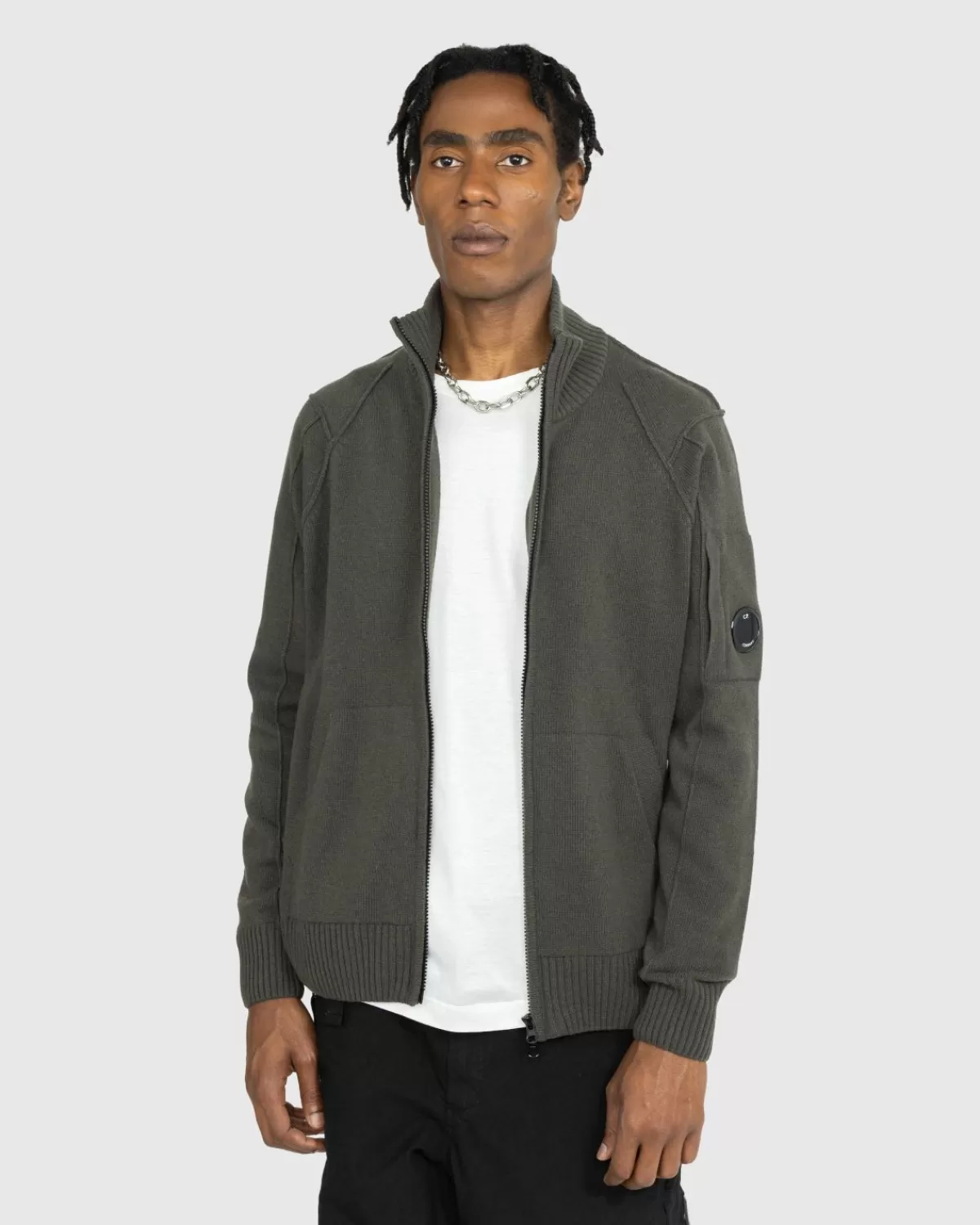 Cp Company Strickjacke Mit Reisverschluss Olive Night>C.P. Company Store