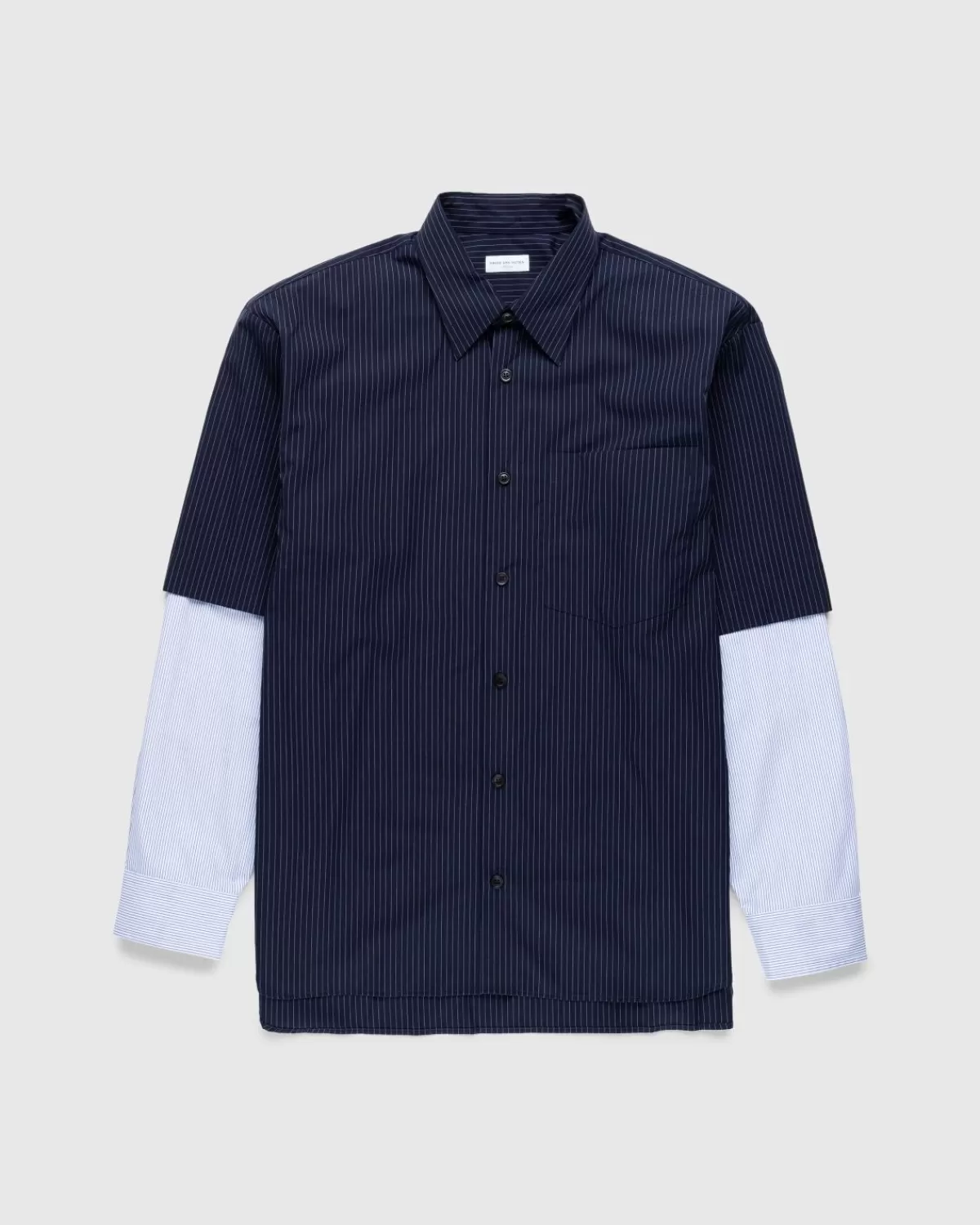 Carle Double Sleeve Shirt Navy>Dries van Noten Outlet