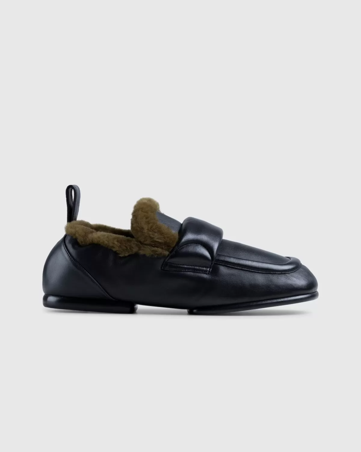 Männer Dries van Noten Gepolsterte Kunstfell-Loafer In Schwarz