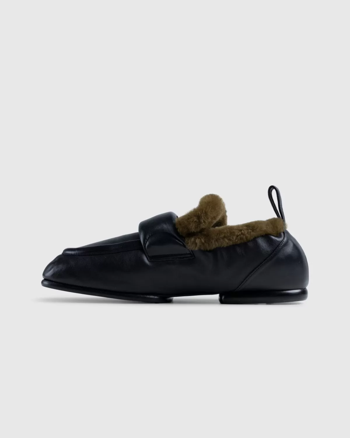 Männer Dries van Noten Gepolsterte Kunstfell-Loafer In Schwarz