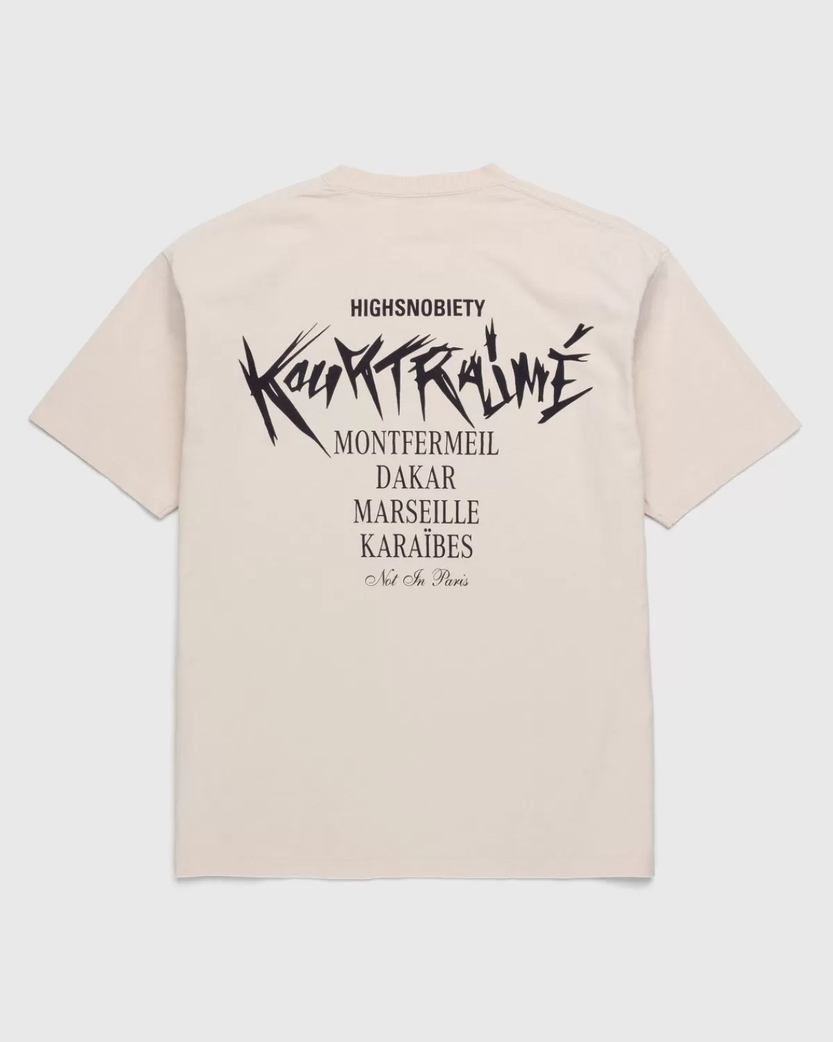 Männer École Kourtrajmé Ecole Kourtrajme X Highsnobiety Kurzarm-T-Shirt Eggshell