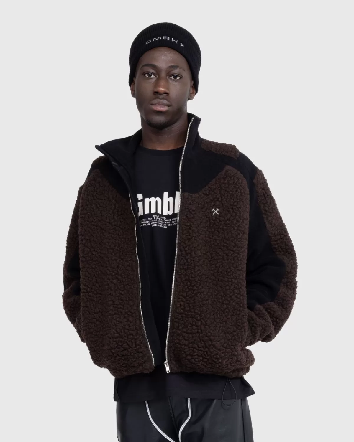 Fleecejacke Ercan Schwarz/Braun>GmbH Store