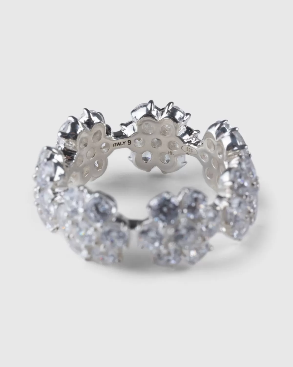 Männer Hatton Labs Daisy Eternity Ring Silber/Weis