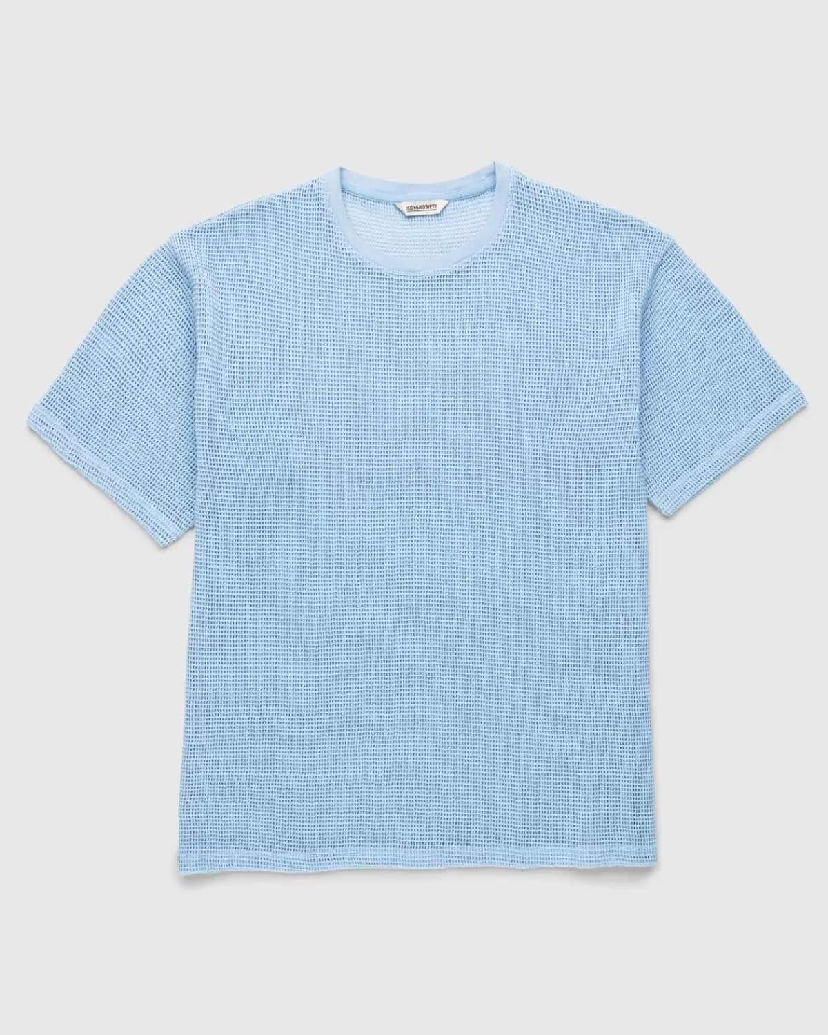 Männer Highsnobiety Baumwoll-Mesh-Strick-T-Shirt Blau