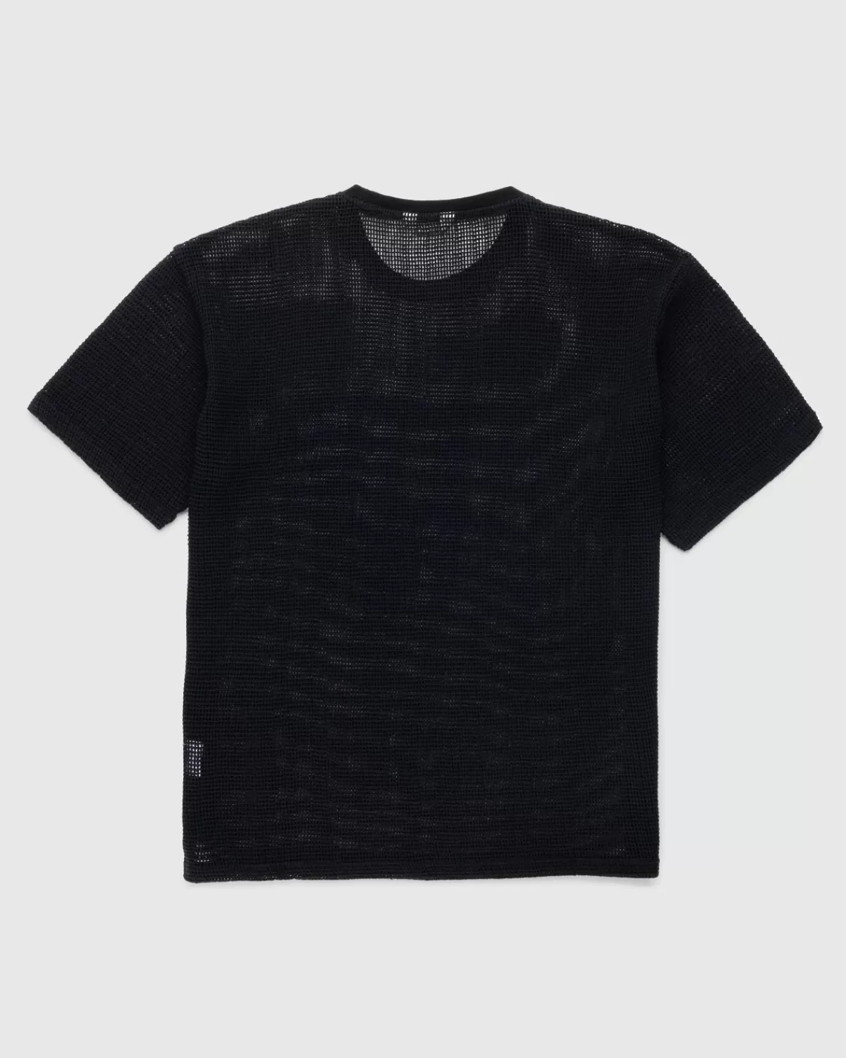 Männer Highsnobiety Baumwoll-Mesh-Strick-T-Shirt Schwarz