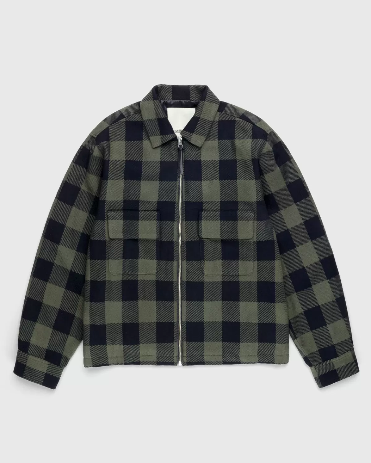 Buffalo Check Zip Shirt Olive>Highsnobiety Cheap