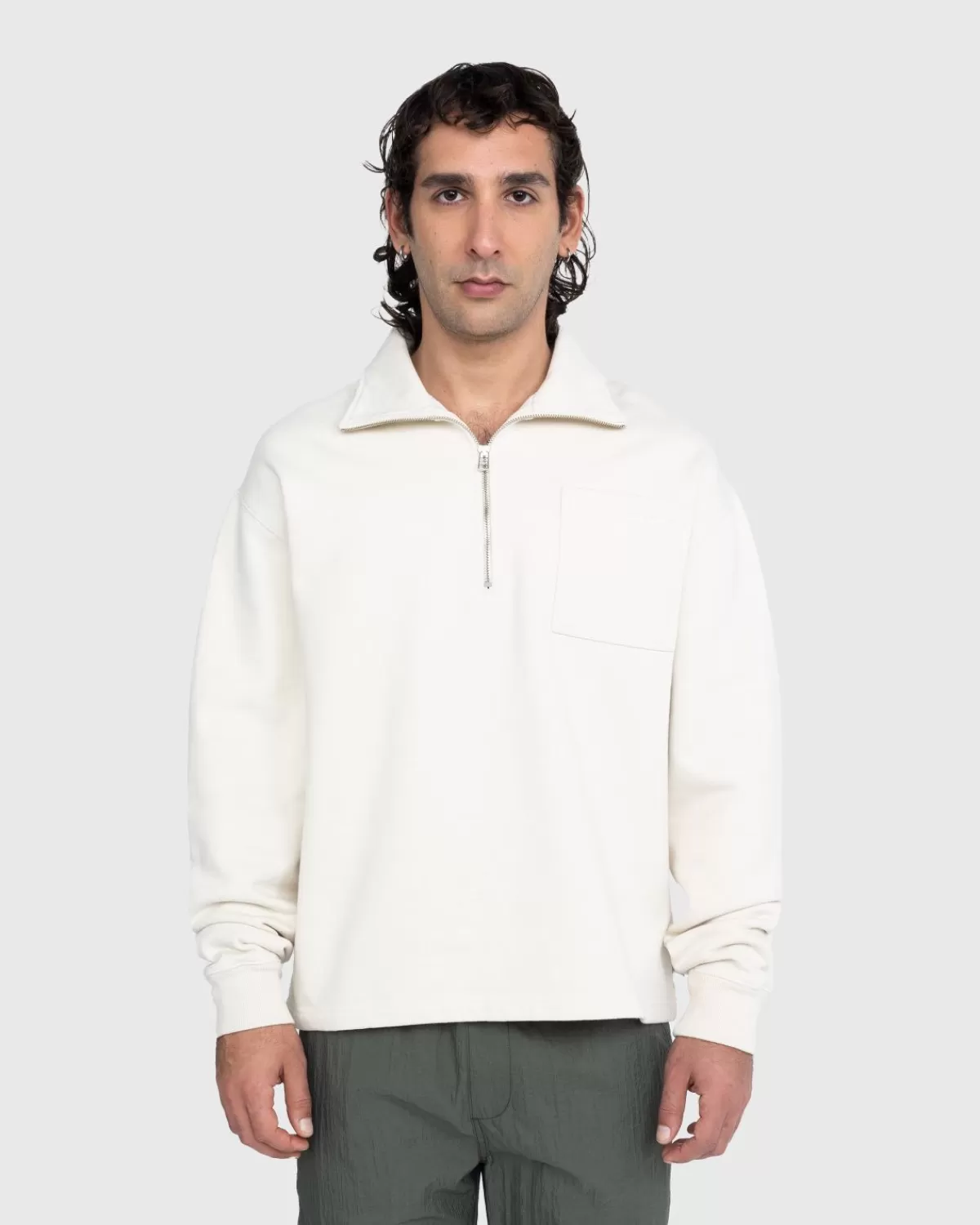 Männer Highsnobiety Fleece Quarter Zip Off-White