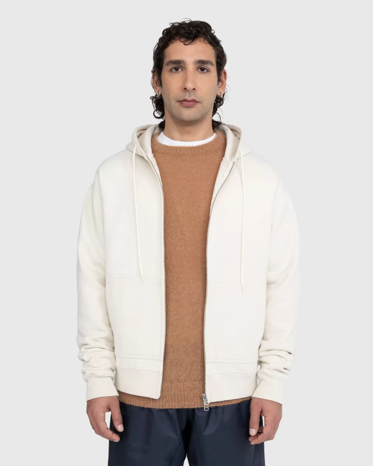 Männer Highsnobiety Fleece-Hoodie Elfenbein