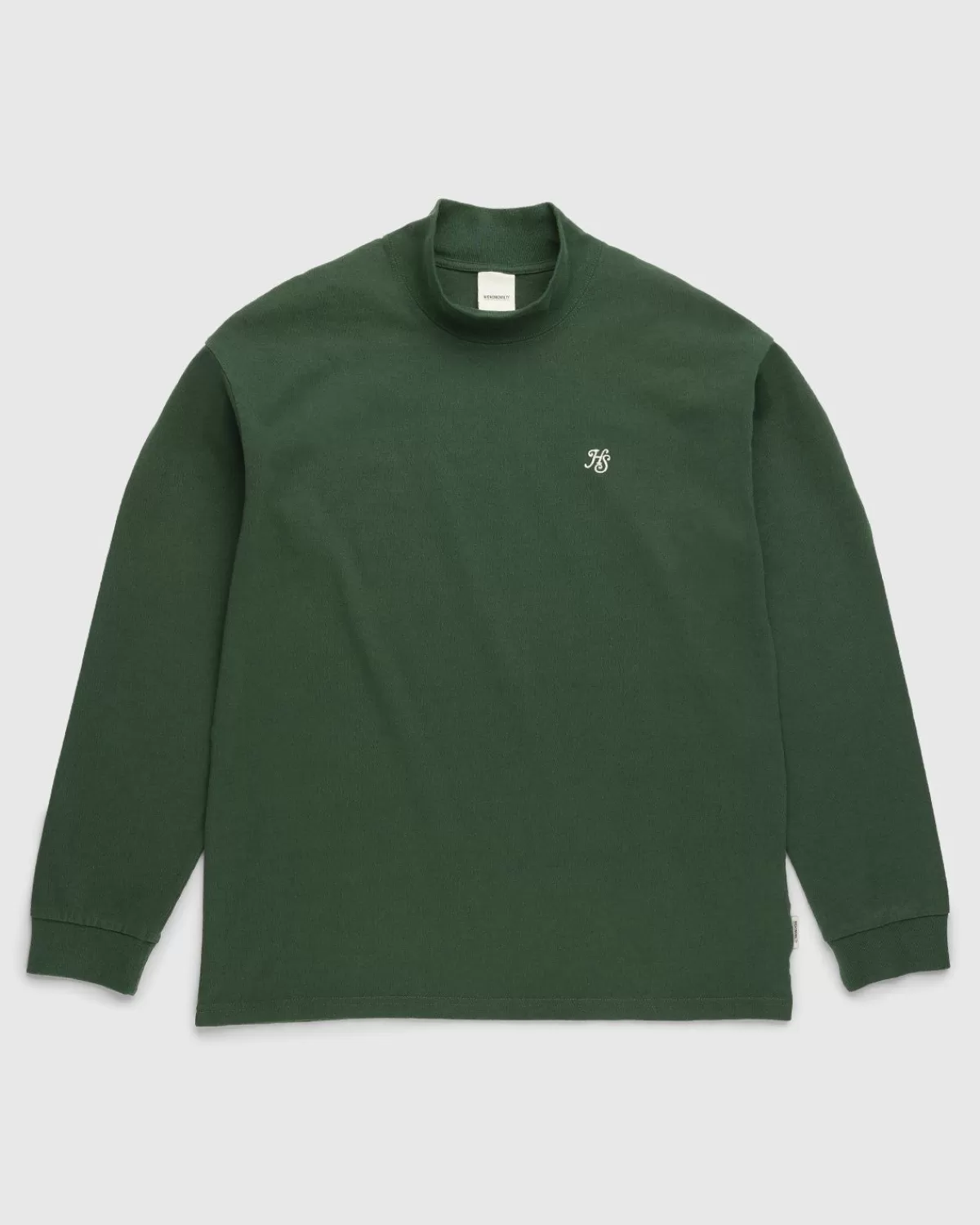 Männer Highsnobiety Heavy Logo Staples Mock Neck Campus Green