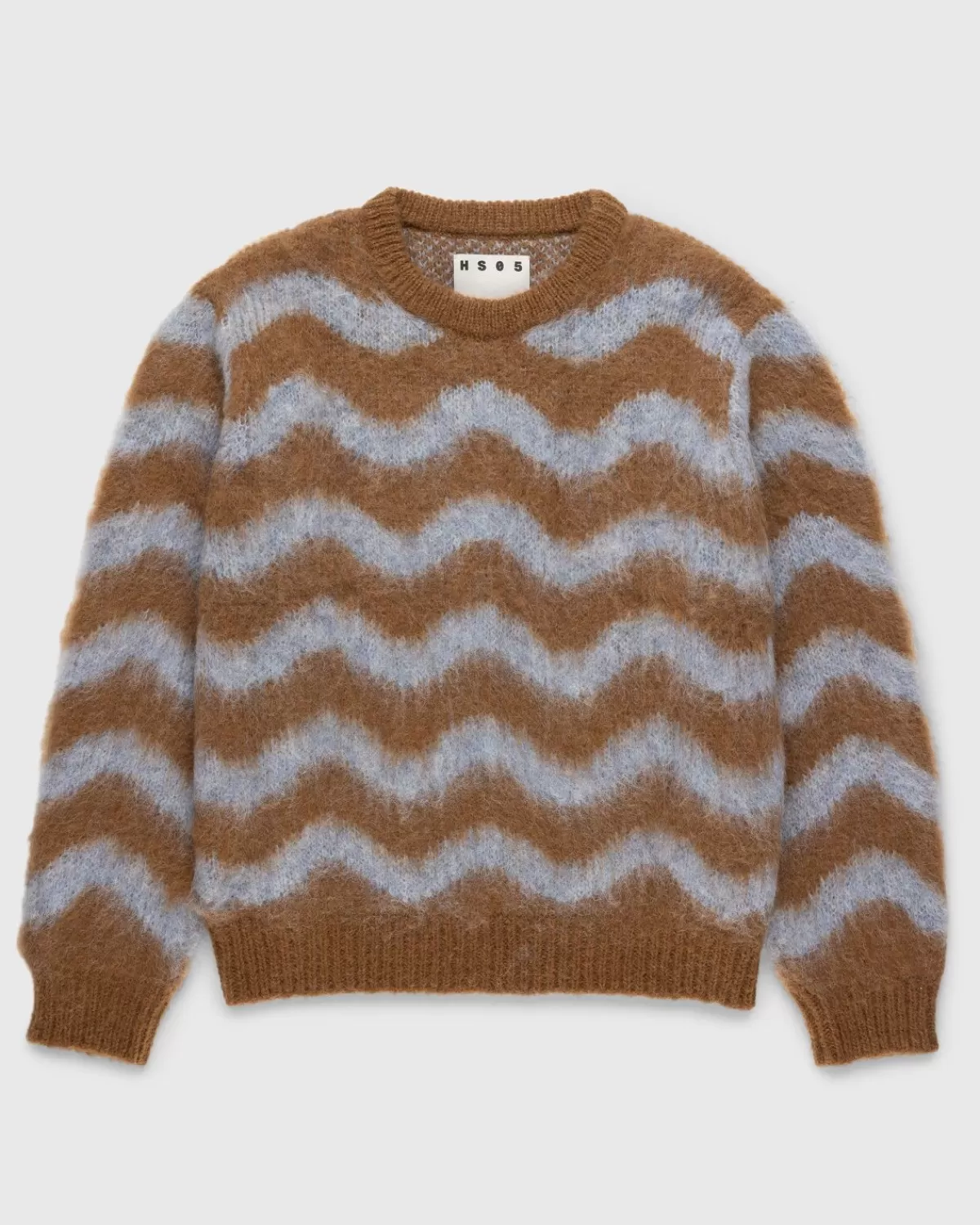 Alpaka Fuzzy Wave Pullover Hellblau/Braun>Highsnobiety HS05 Outlet